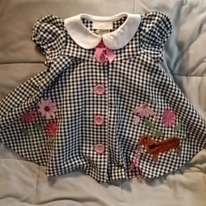 Plaid Embroidery Designs Dress